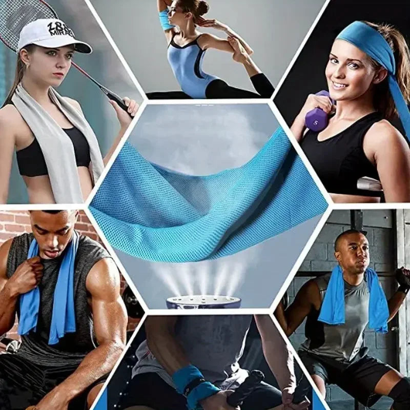Instant Cooling Towel for Sports Fitness Workout and Yoga Sweat Relief - 8