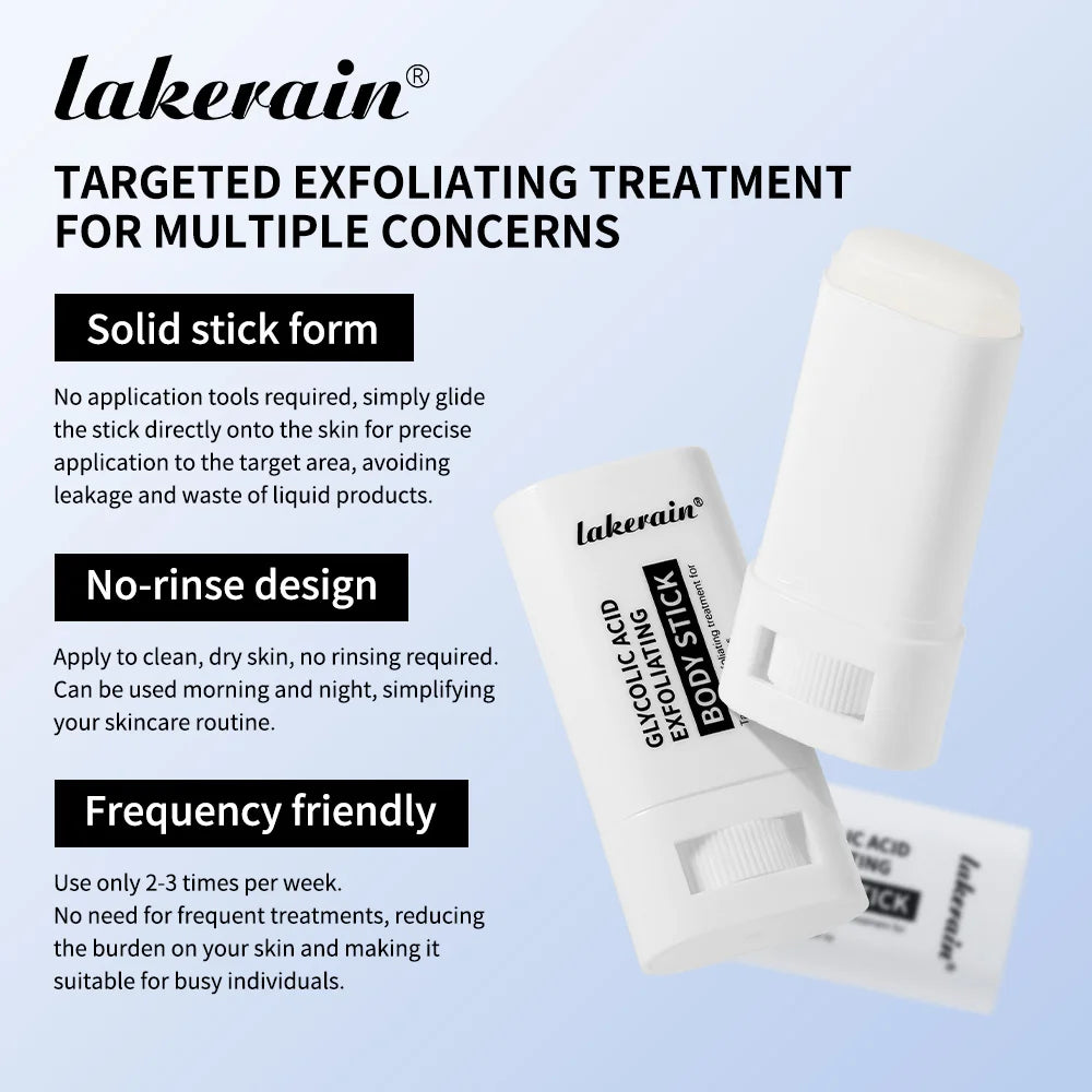 Lakerain Glycolic Acid Exfoliating Body Stick Skincare Scrub