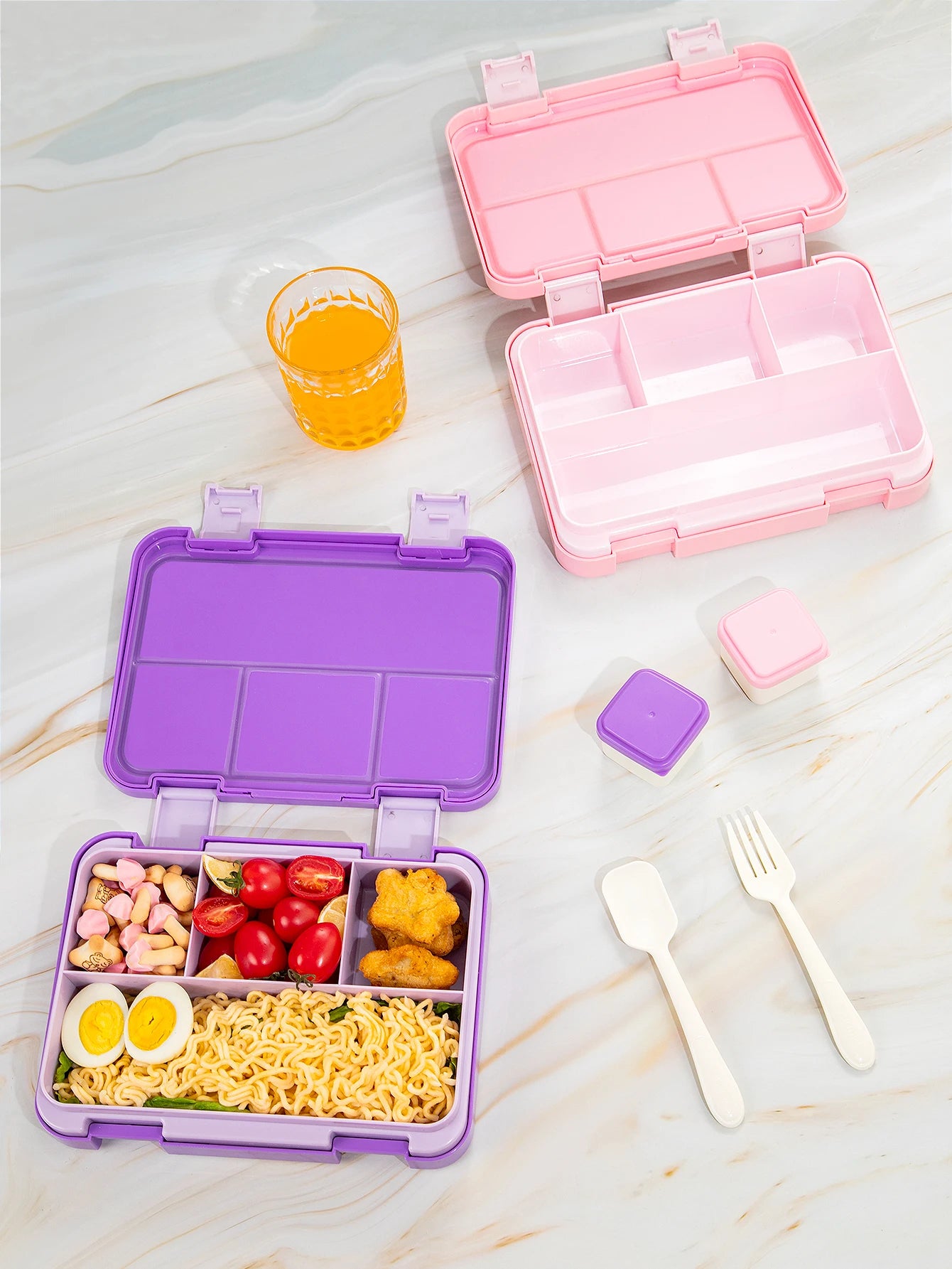 Kids Bento Box Divided Lunch Container Leakproof School Food Box 1180ml