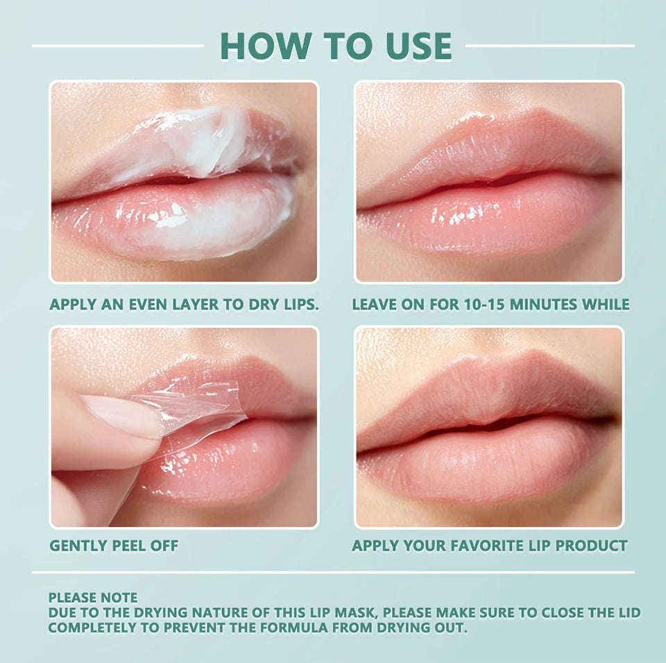 Cooling Peel Off Lip Mask Hydrating Soothing Lip Balm - 12