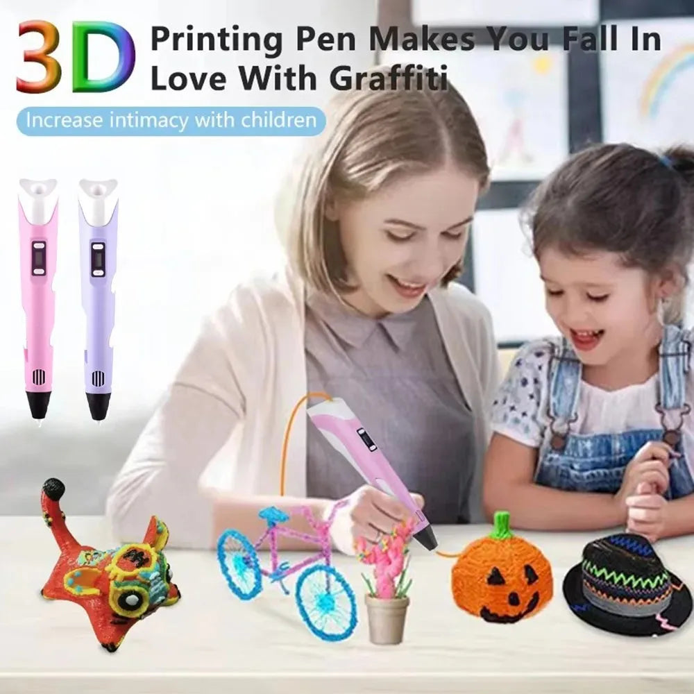 Kids 3D Printing Pen DIY Drawing Pen & Filament Toy - 2