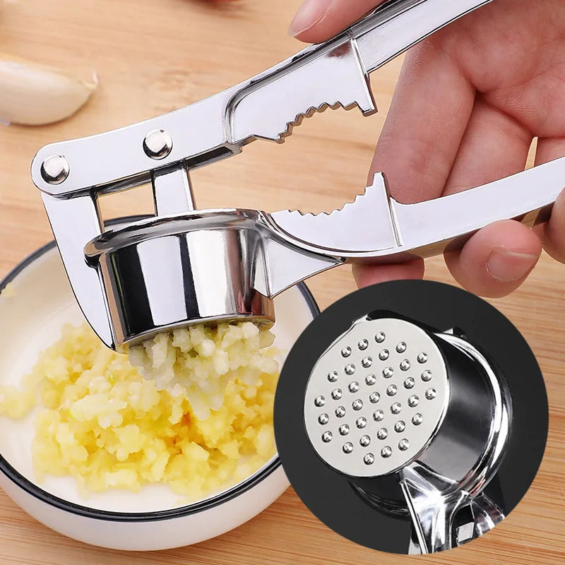 Zinc Alloy Garlic Press Crusher Mincer Kitchen Tool Manual Smasher - 14