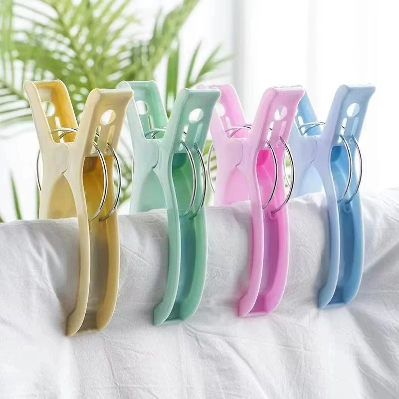 Large Beach Towel Clips Heavy Duty Non Slip Plastic Lounger Pegs - 7
