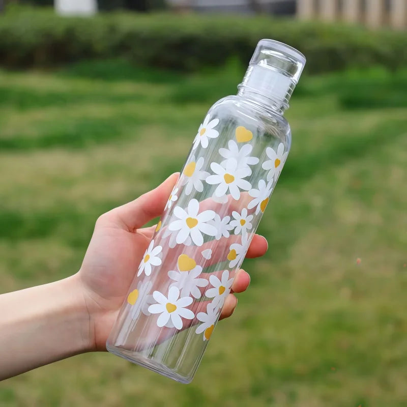 480ml Portable Water Bottle Printed Sports Cup for School and Travel