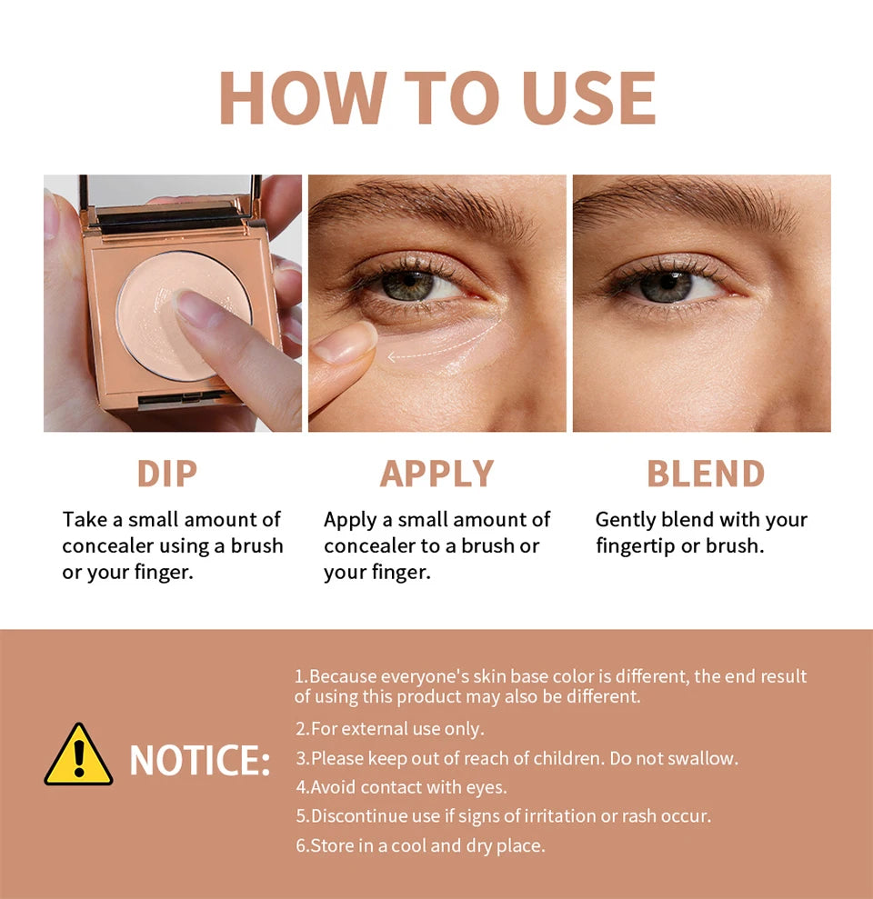 Cream Clay Under Eye Corrector Dark Circle Concealer Makeup