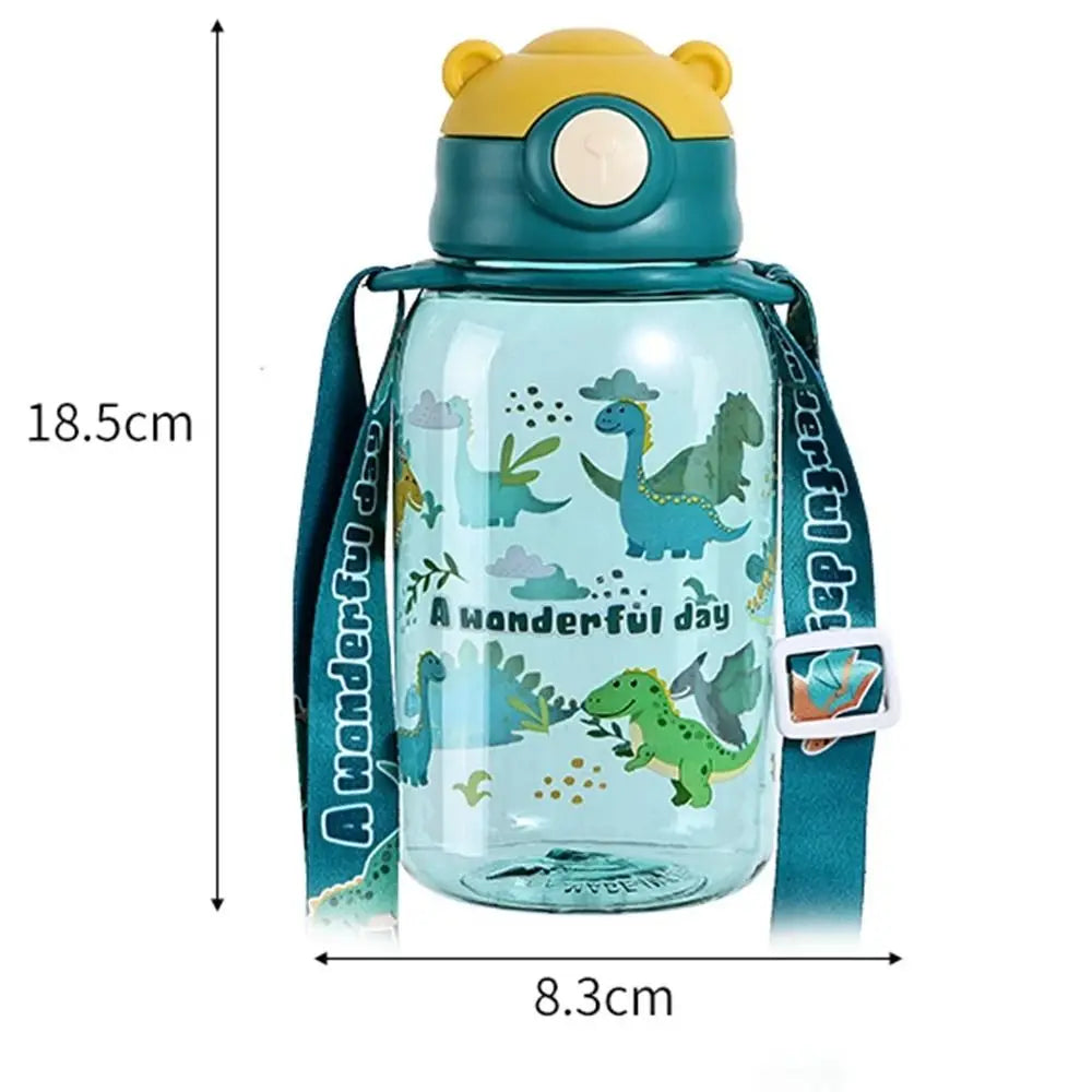 Fantia 650ml Kids Water Bottle with Straw BPA Free Leakproof Cup
