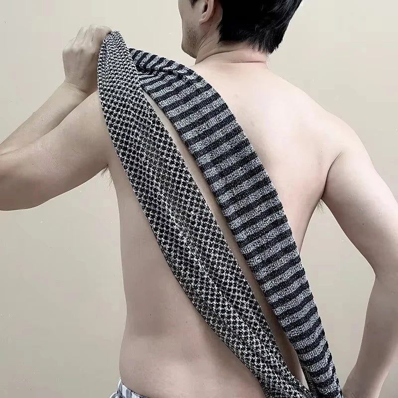 Extra Long Exfoliating Shower Towel Body Scrubber Bath Washcloth 100cm