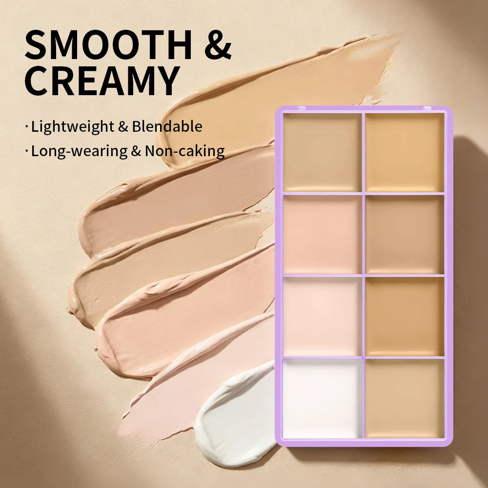 Cream Concealer Palette Full Coverage Contour & Tattoo Cover Makeup - 11