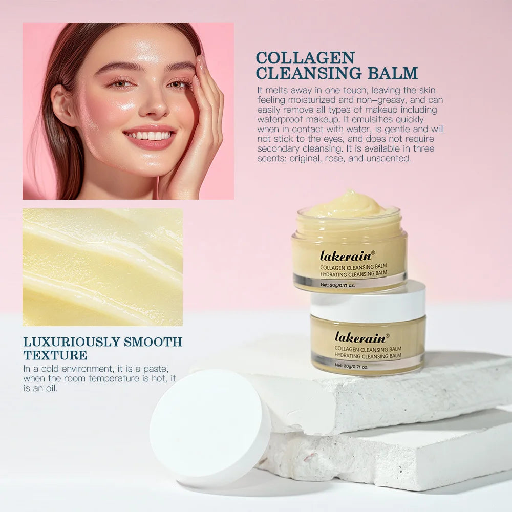 Lakerain Collagen Cleansing Balm Makeup Remover & Deep Cleanser - 4