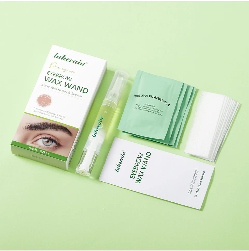 Eyebrow Wax Wand Hair Removal Kit for Salon Quality Brows at Home - 19