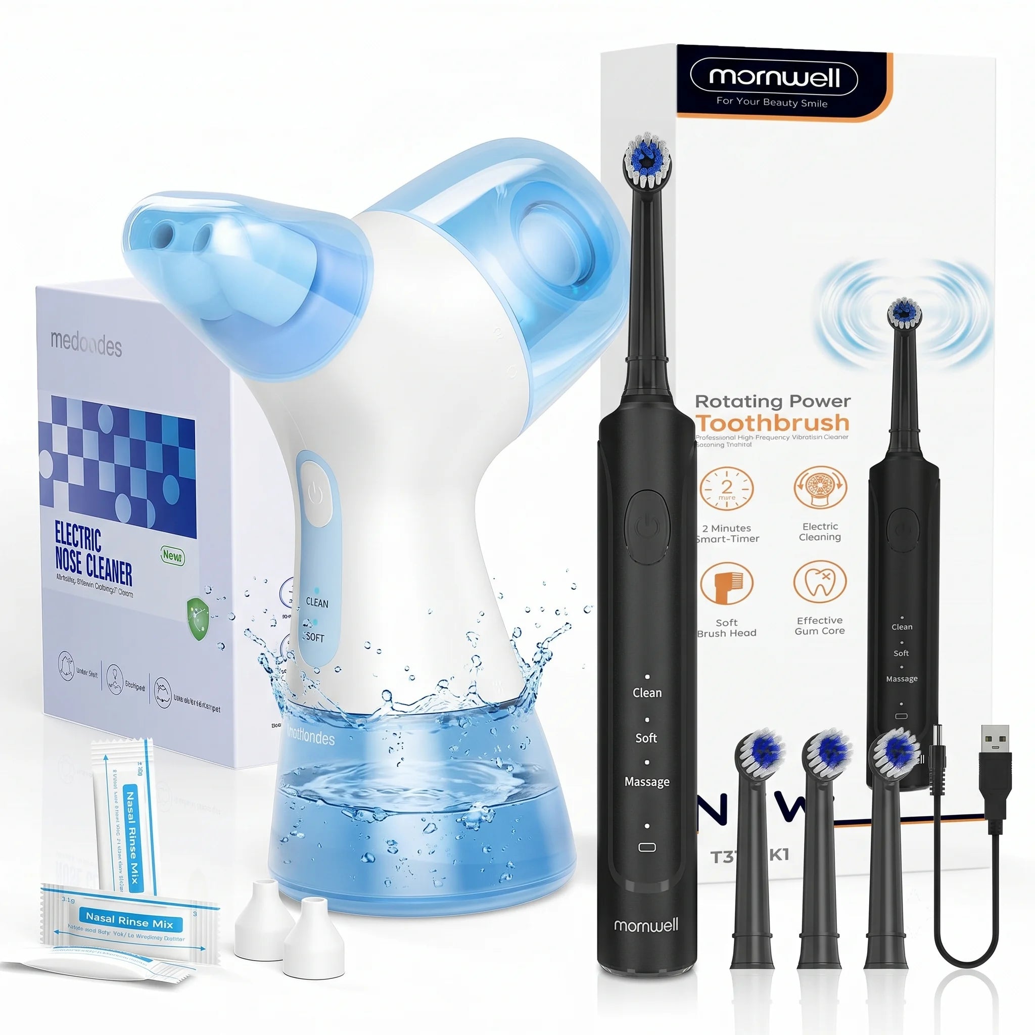 Nasal Irrigator & Sonic Electric Toothbrush Combo Kit - 1