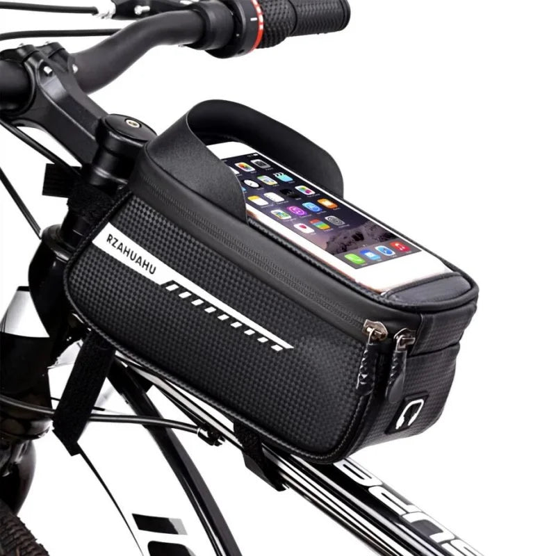 Waterproof Bike Phone Bag MTB Top Tube Frame Pouch with Touch Screen - 7