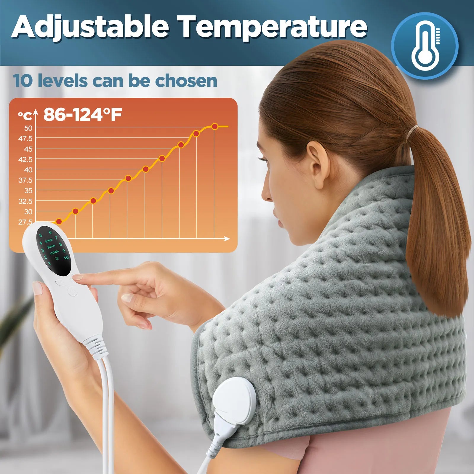 Electric Heating Pad for Back and Waist Pain Relief - 2