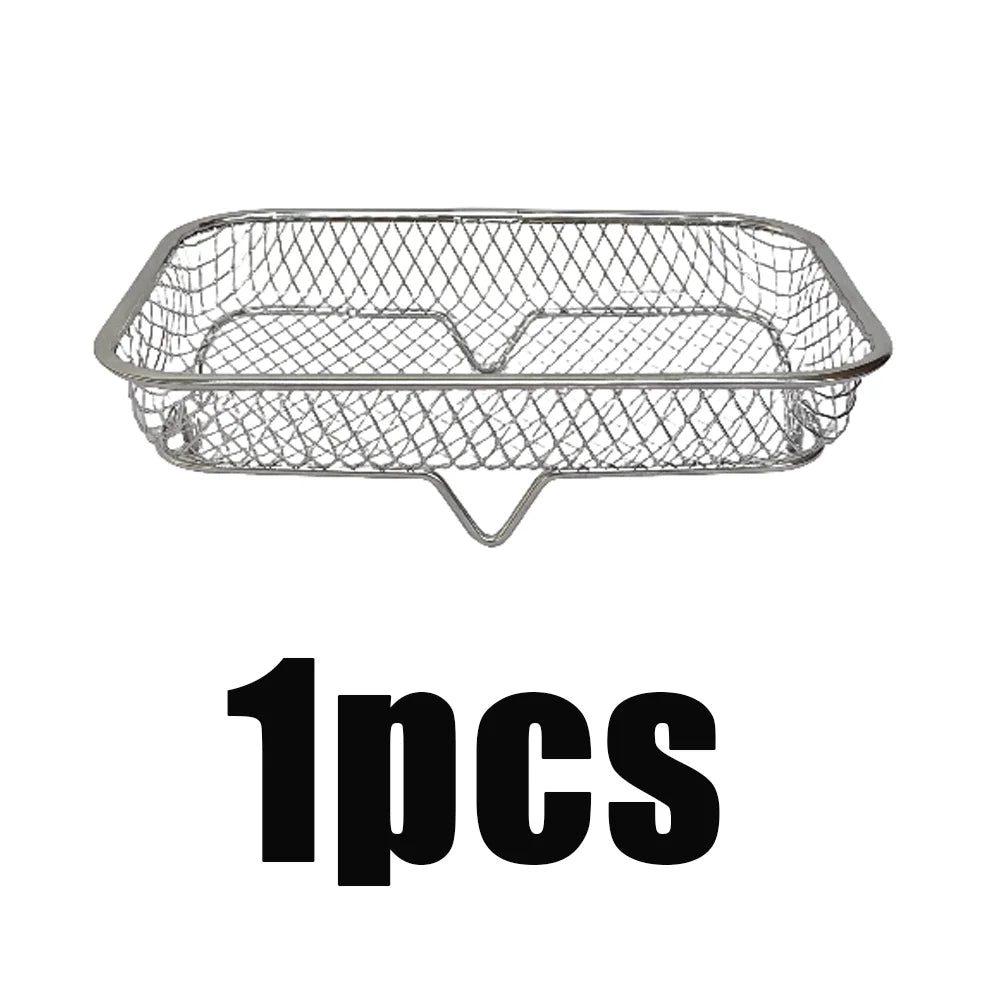 Stackable Air Fryer Rack Stainless Steel Grilling and Steaming Tray