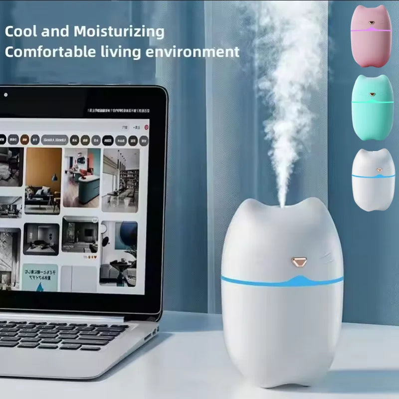 Portable Mini USB Humidifier Cute Desktop Mist Diffuser for Car Office