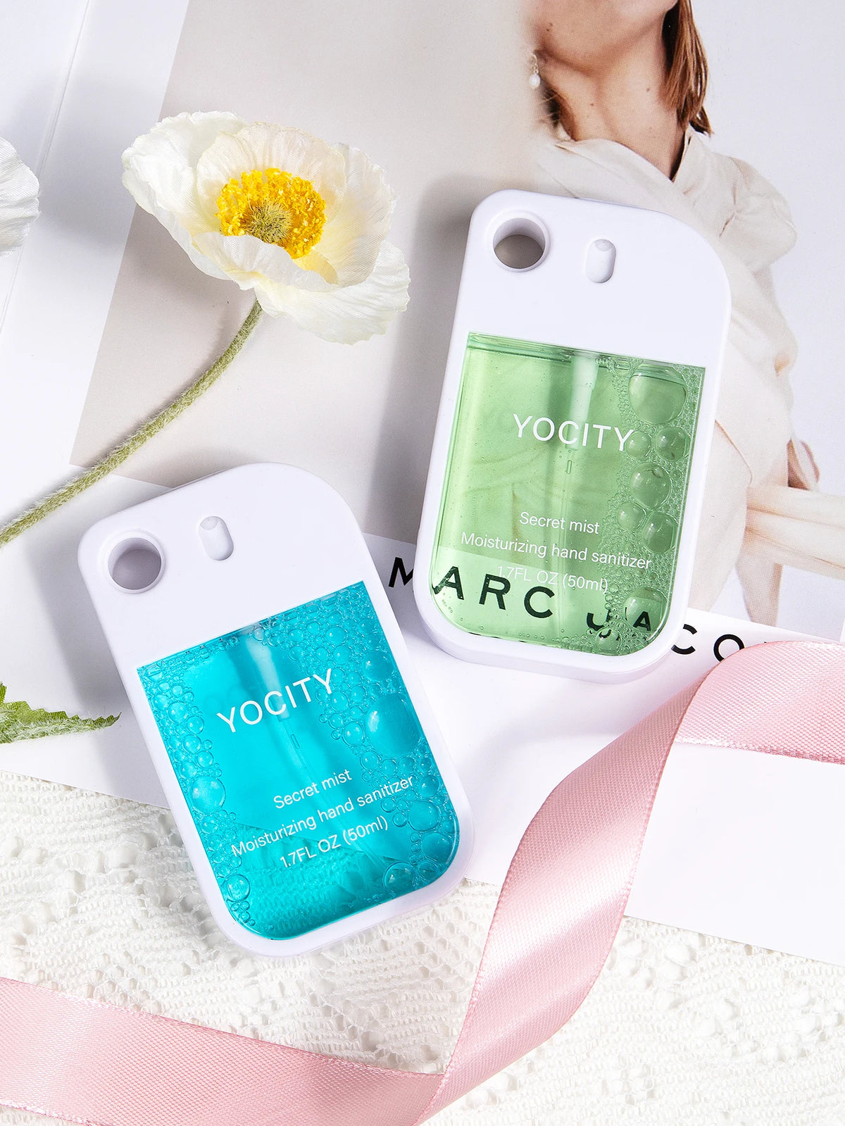 YOCITY 50ml Portable Air Freshener and Hand Sanitizer Spray with Keychain