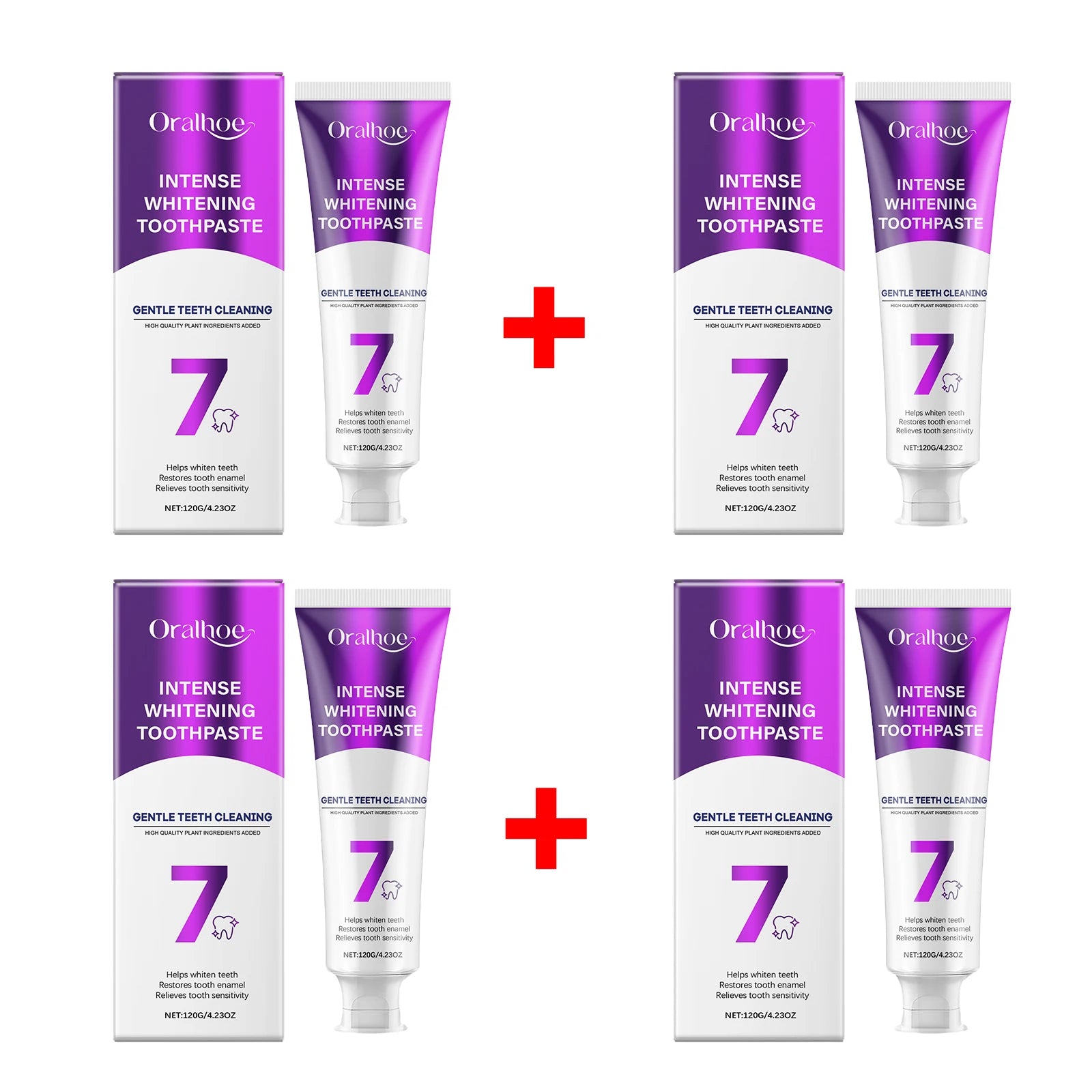 Oralhoe Whitening Toothpaste Stain Removal Plaque Enamel Repair - 16