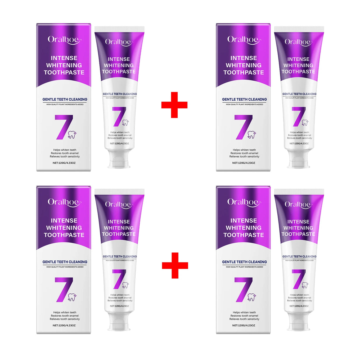 Oralhoe Whitening Toothpaste Stain Removal Plaque Enamel Repair