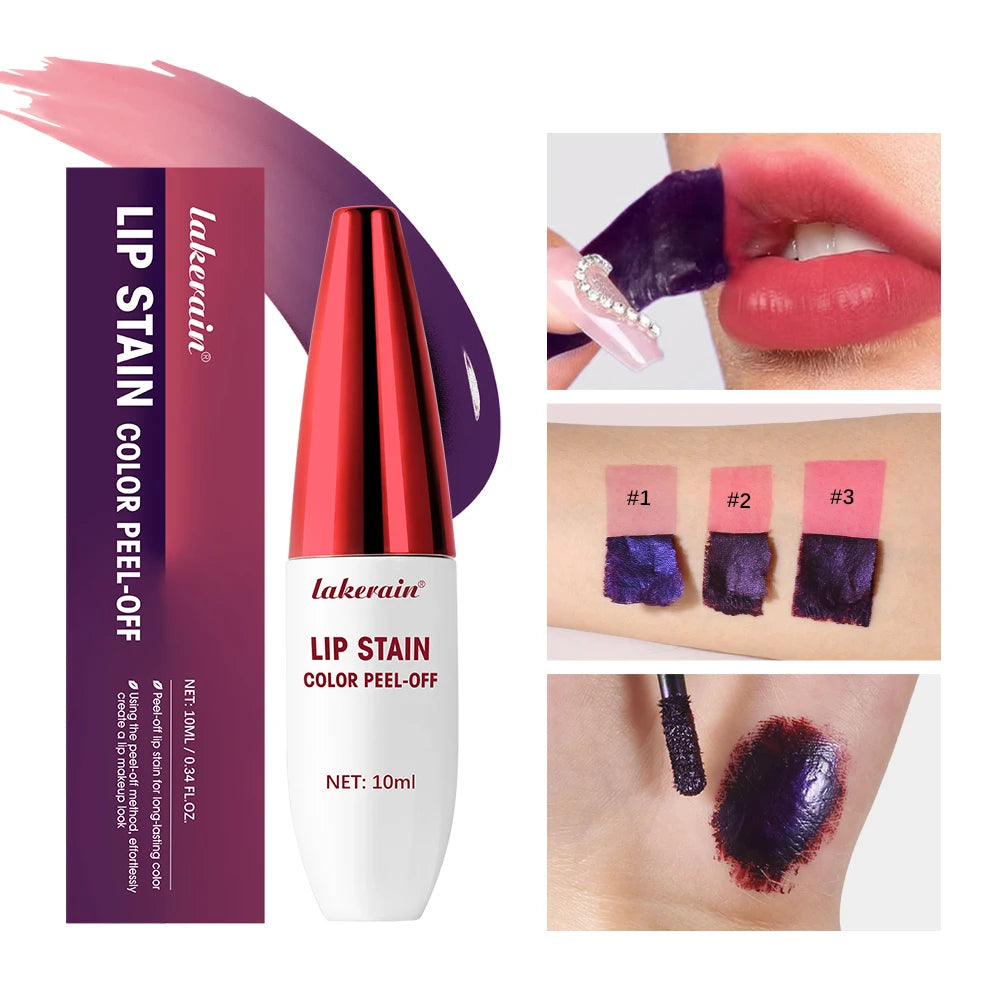 Peel Off Lip Stain Matte Liquid Lipstick Waterproof Lip Gloss - 3