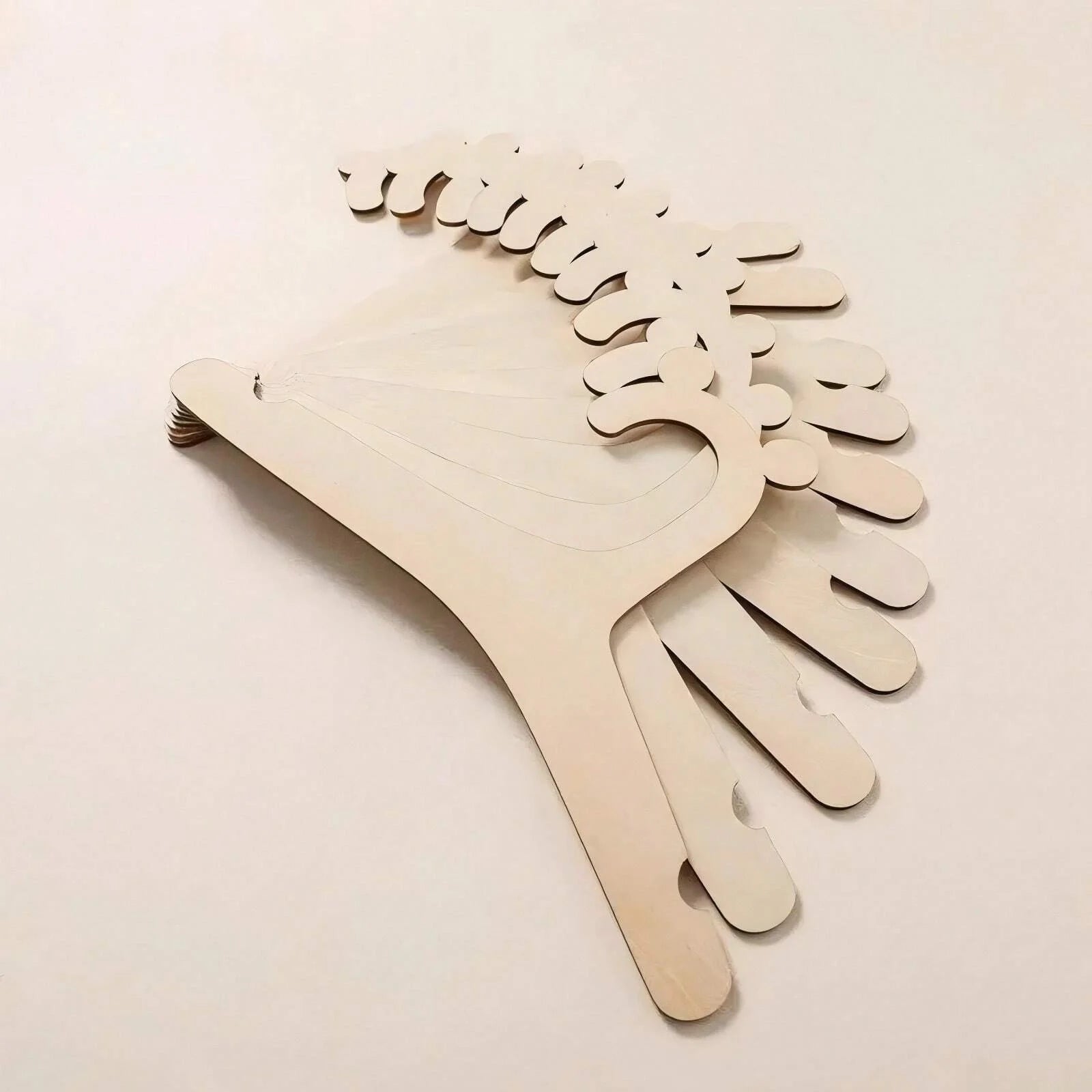 Wooden Baby Clothes Hangers Cute Bear Kids Clothing Organizer Rack - 8