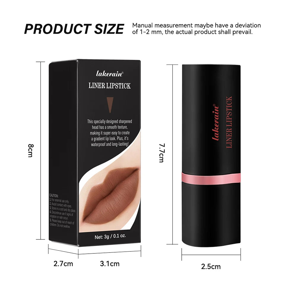 Gradient Lip Liner Lipstick Waterproof Matte Makeup