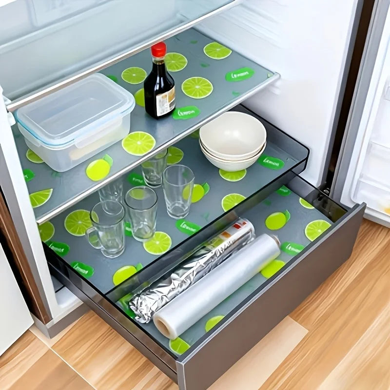 12PCS Refrigerator Mats Waterproof Fridge Liners Non-Slip Shelf Pads - 3