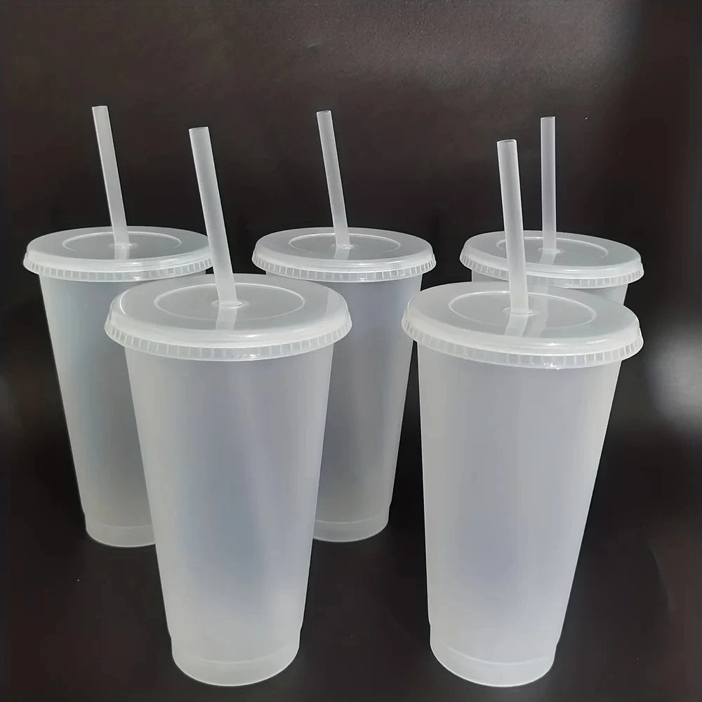 Reusable Glitter Tumbler Cups with Lids and Straws for Party Drinks - 2
