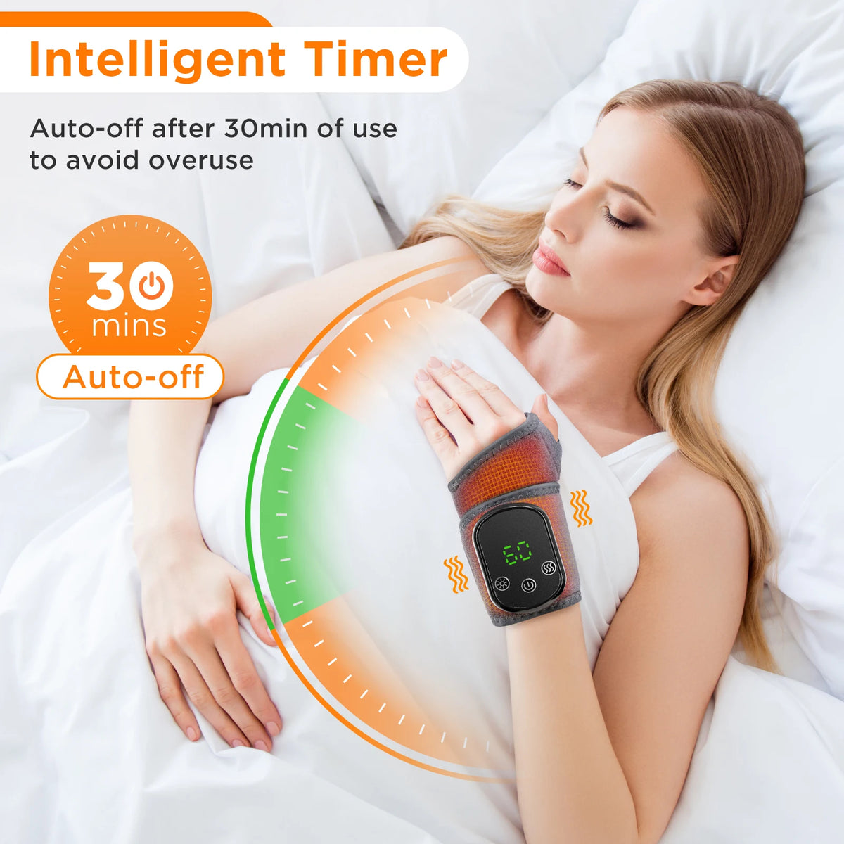 Cordless Heated Wrist Brace & Vibration Massager Wrap