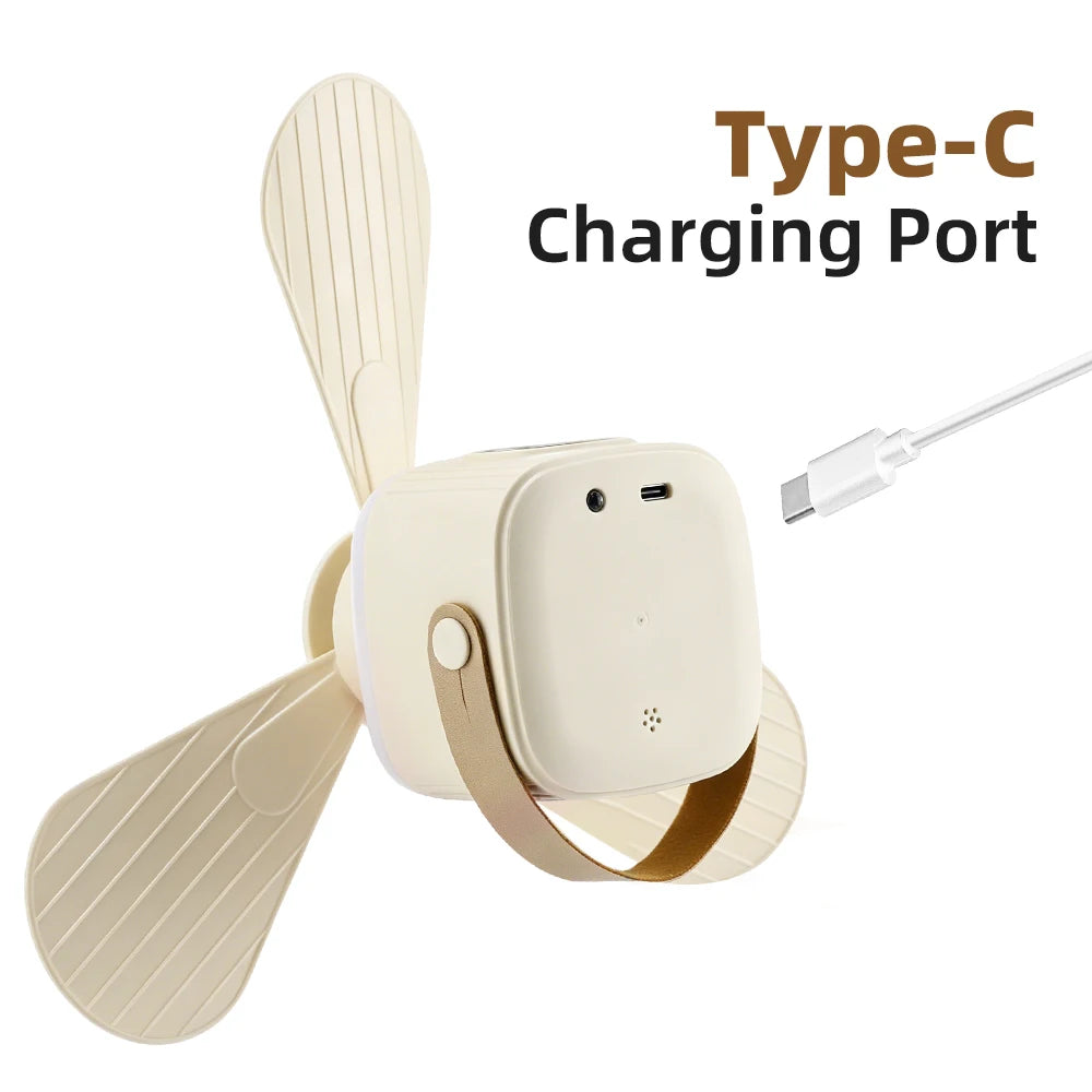 Portable Rechargeable Ceiling Fan with LED Light & Remote Control - 14