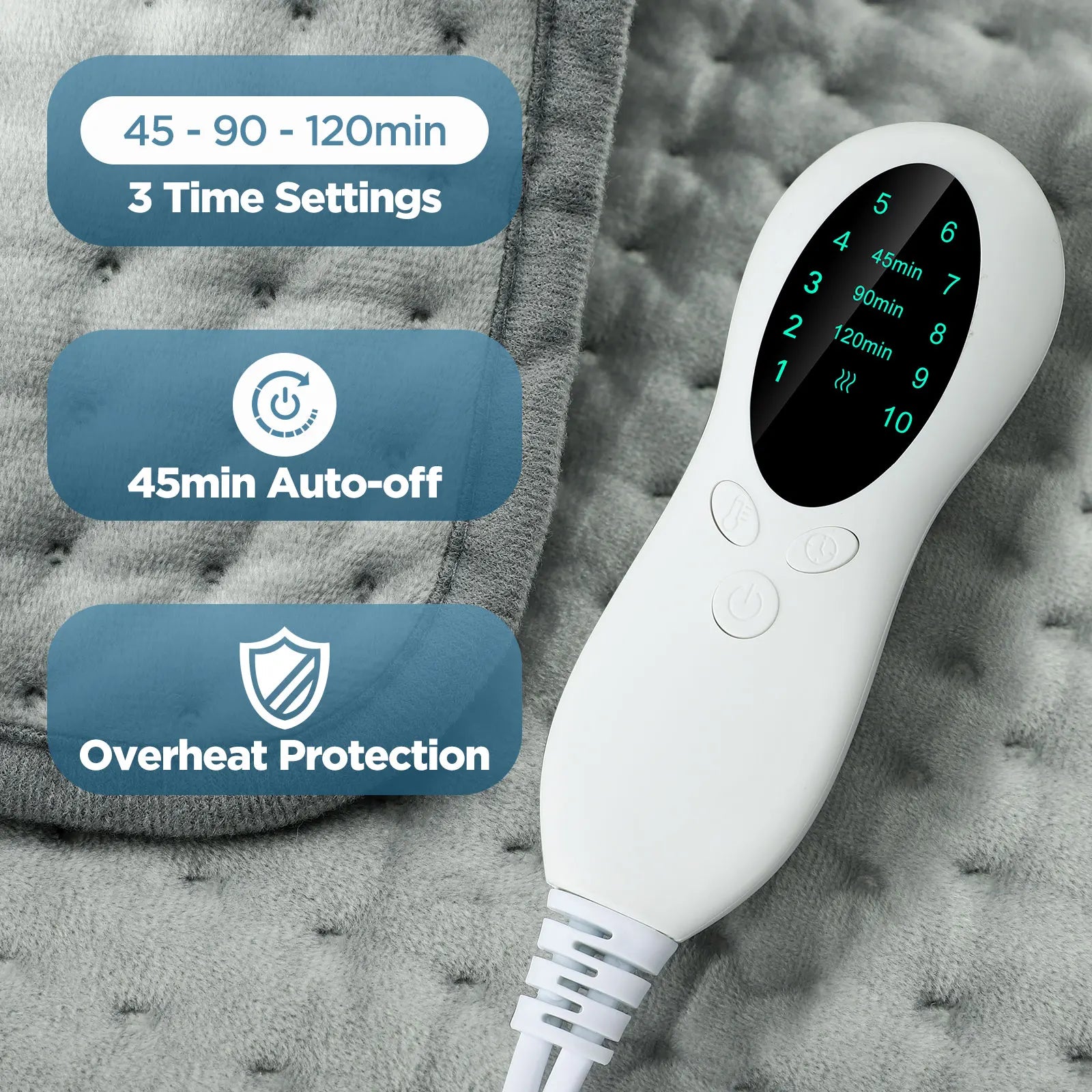 Electric Heating Pad for Back and Waist Pain Relief - 3
