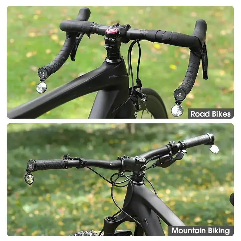 Bicycle Rear View Convex Mirror Adjustable Handlebar Drop Bar Reflector