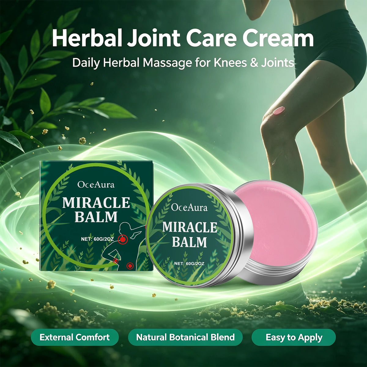 OceAura Herbal Body Massage Balm Miracle Muscle & Joint Relief Cream