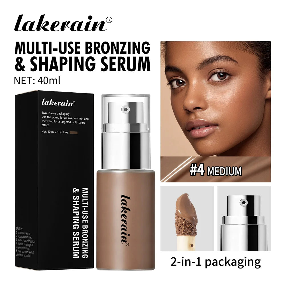 Multi-Use Liquid Foundation Bronzing And Shaping Serum Makeup