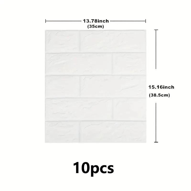 3D Self Adhesive Brick Wall Stickers Foam Anti Collision Wallpaper