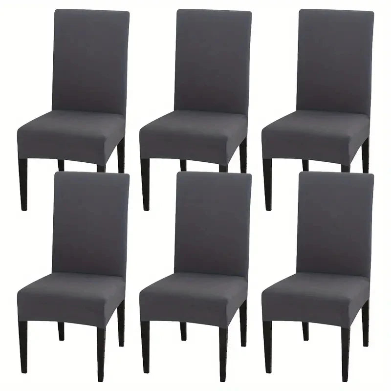 Elastic Dining Chair Covers Set Soft Stretch Slipcovers for Home Hotel - 20