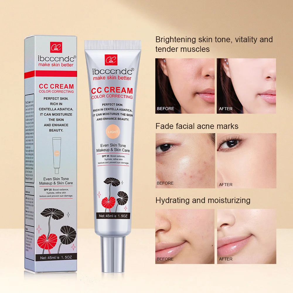 Color Correcting CC Cream Moisturizing Waterproof Makeup Foundation - 2