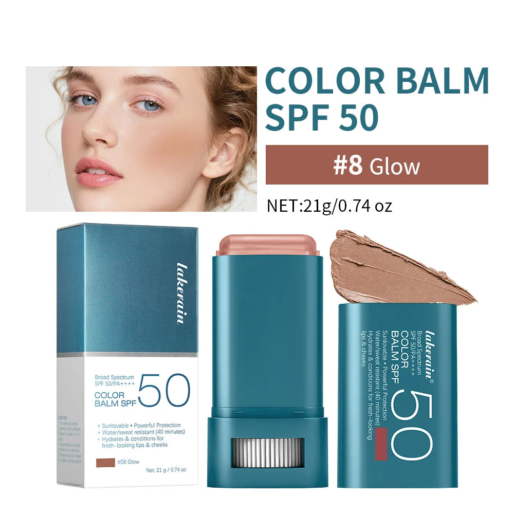SPF 50 Blush Balm Stick Hydrating Sunscreen Makeup - 23