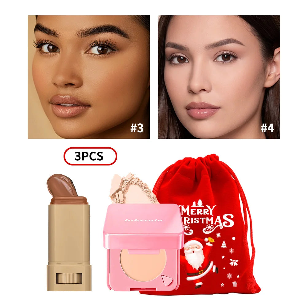 Lakerain Matte Foundation Stick and Pressed Setting Powder Kit