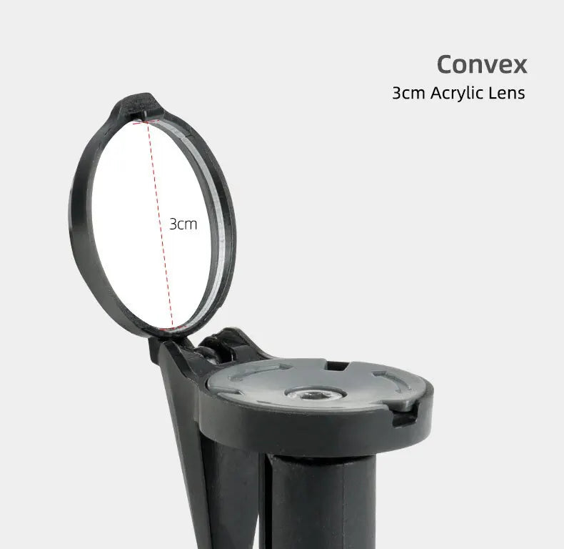 Bicycle Rear View Mirror Drop Bar Mount Convex Cycling Safety Reflector - 9