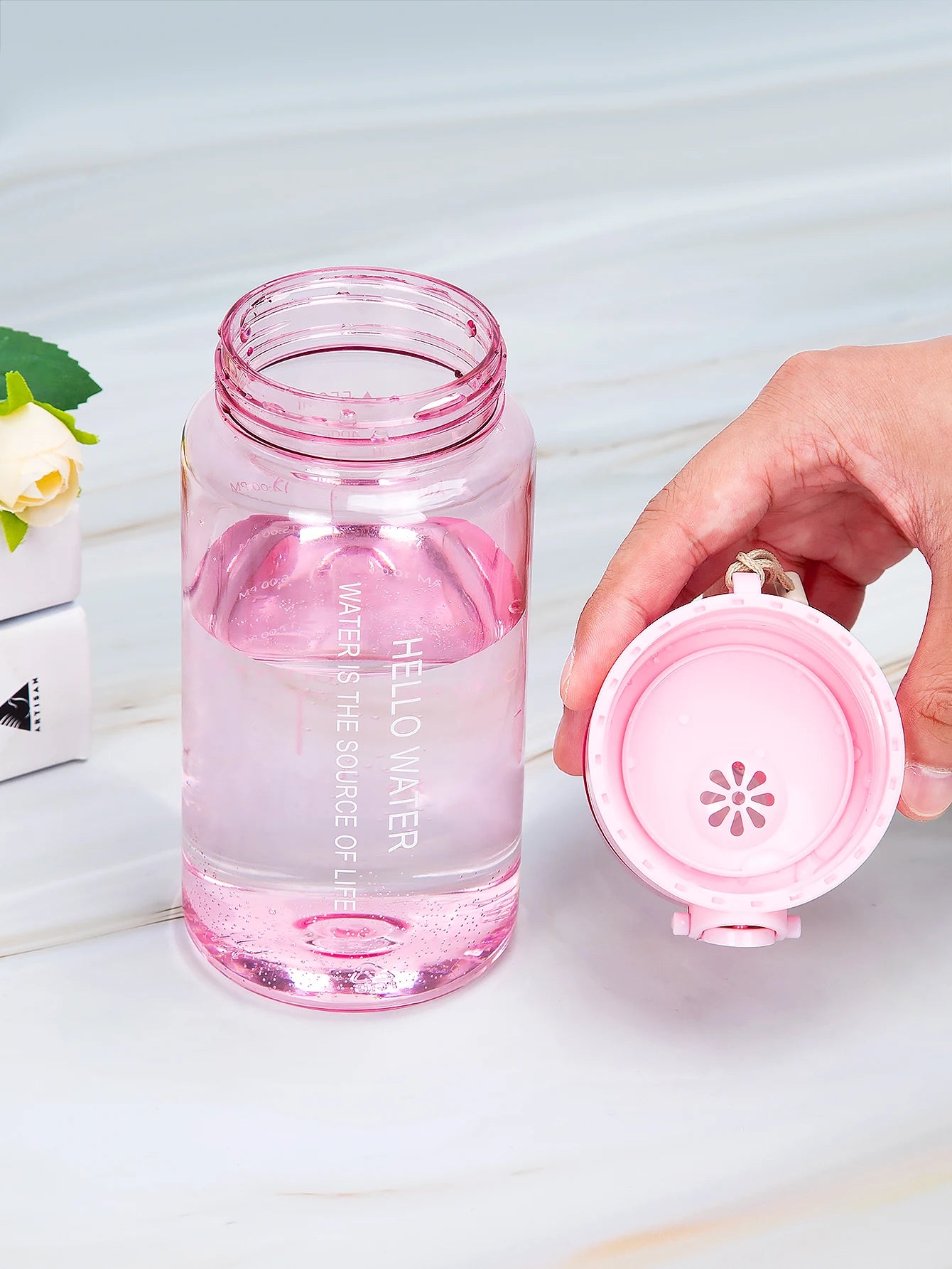 Transparent Sports Water Bottle Leakproof Drinking Cup 550ml 780ml - 14
