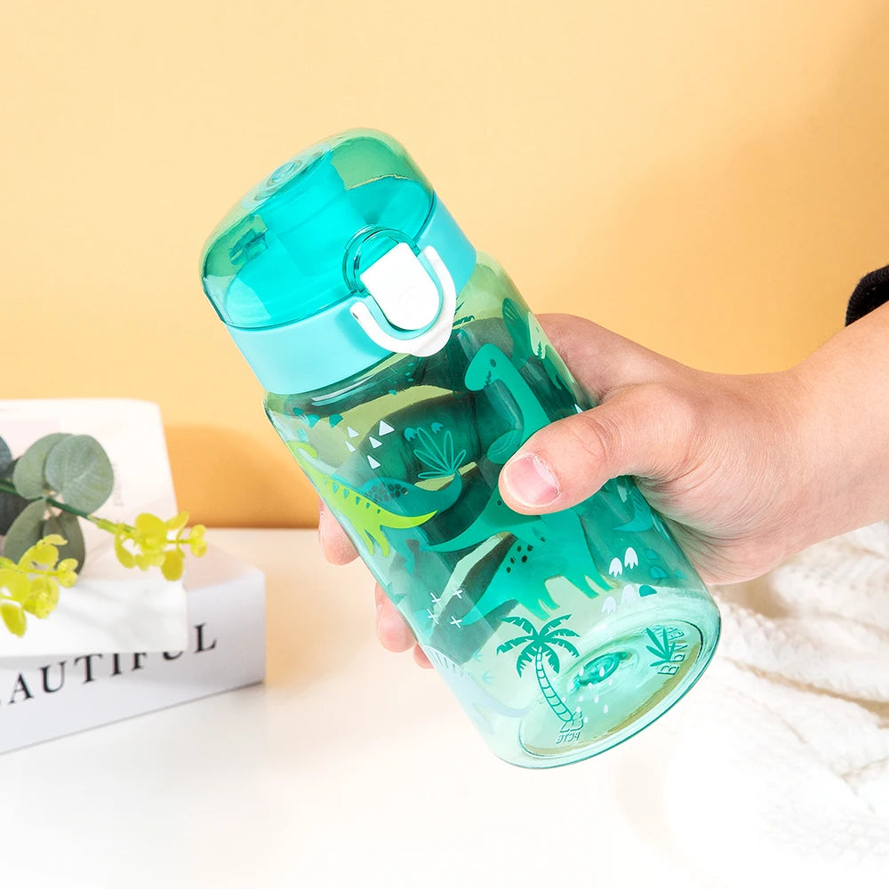 550ml Dinosaur Water Bottle Portable Cartoon Kids Sports Drink Cup