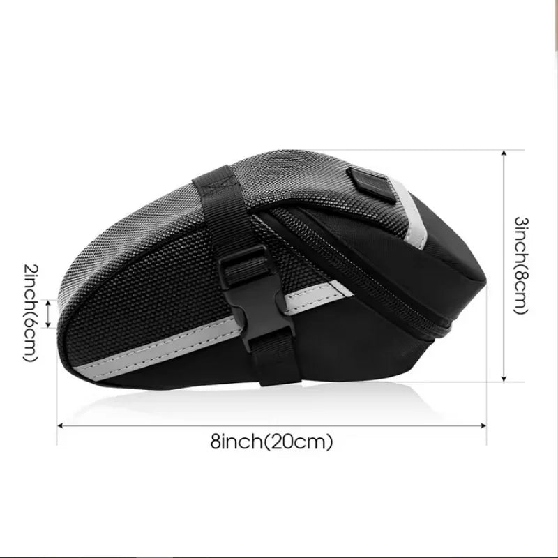 Bicycle Saddle Bag Waterproof Mountain Bike Tail Storage Pouch - 4