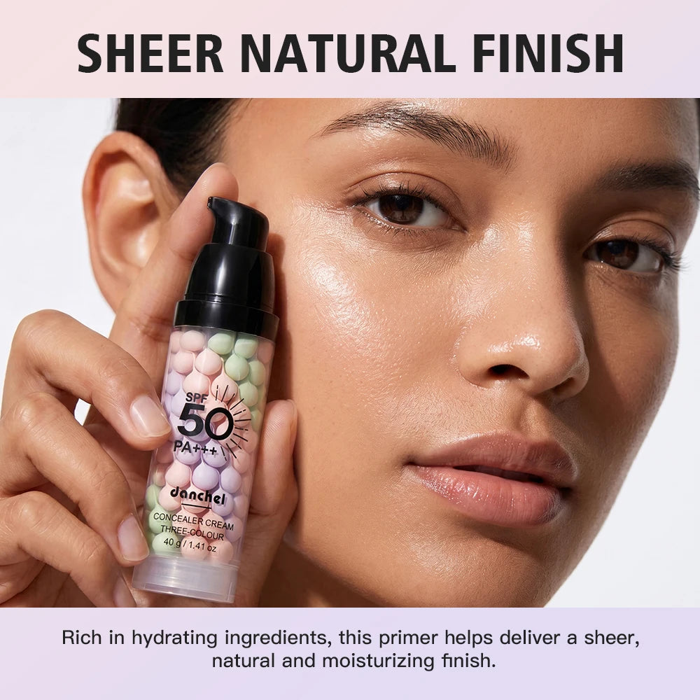 Three Color Face Primer and Hydrating Concealer Isolation Cream