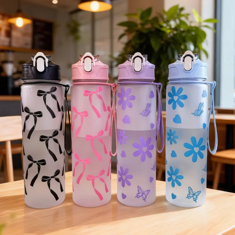 750ml Matte Sport Water Bottle with Straw Leakproof Gym Cup - 14