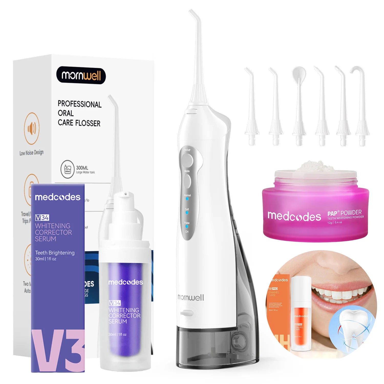 Portable Water Flosser and Teeth Whitening Kit Oral Care - 1