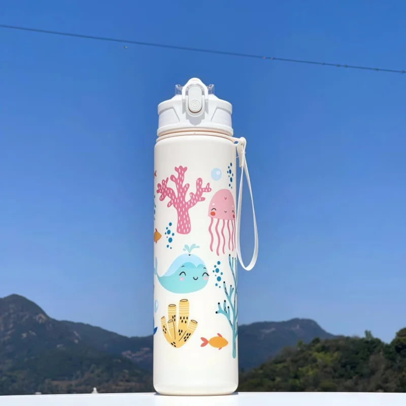 750ml Dinosaur Water Bottle for Kids Leakproof Sippy Cup with Straw - 20
