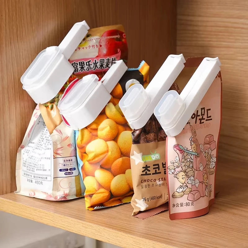 Food Bag Clips with Pouring Spout Sealing Preservation Sealer Tool - 7