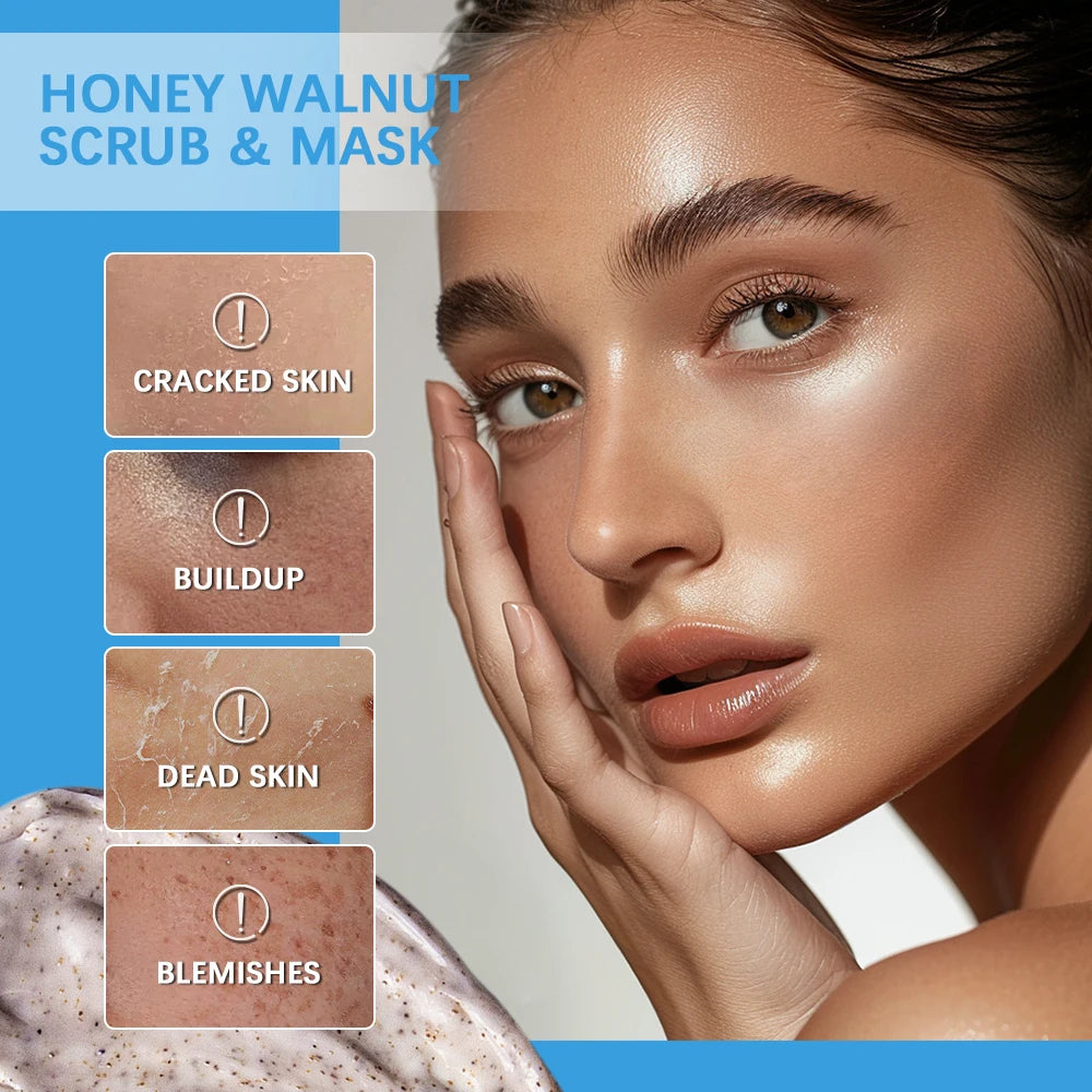 Honey Walnut Facial Scrub and Exfoliating Mask - 4