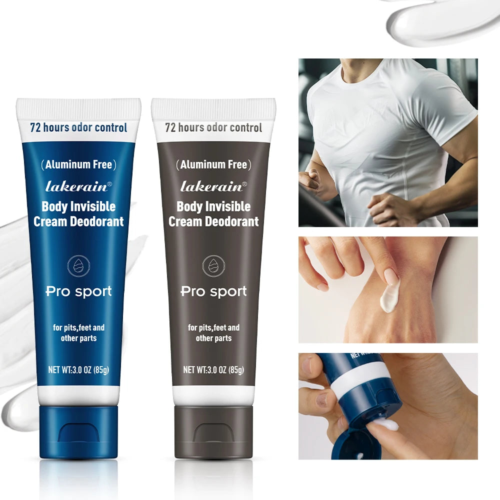 Body Deodorant Cream 72H Odor Protection Invisible Antiperspirant