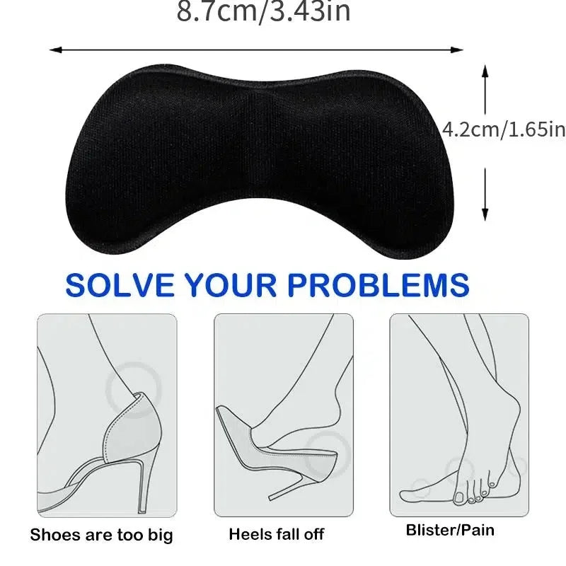 Soft Foam Heel Cushions Anti-Slip Shoe Grips and Foot Pads